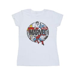 Marvel Womens/Ladies Comics Character Circle Cotton T-Shirt - S, White