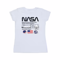 NASA Womens/Ladies Space Admin Cotton T-Shirt - S, White