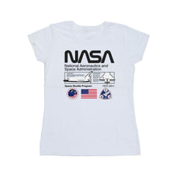 NASA Womens/Ladies Space Admin Cotton T-Shirt - XL, White