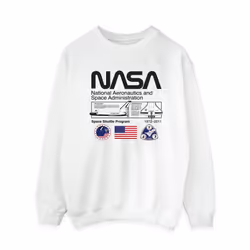NASA Womens/Ladies Space Admin Sweatshirt - XL, White