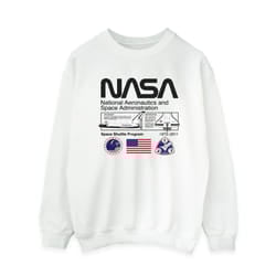 NASA Womens/Ladies Space Admin Sweatshirt - XL, White