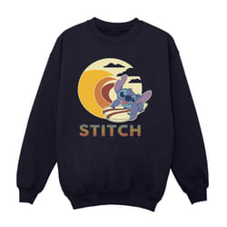 Disney Girls Lilo & Stitch Summer Waves Sweatshirt - 9-11 Years, Navy Blue