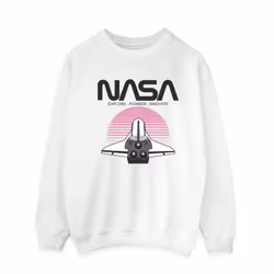 NASA Mens Space Shuttle Sunset Sweatshirt - M, White