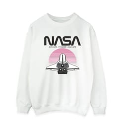 NASA Mens Space Shuttle Sunset Sweatshirt - M, White