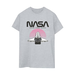 NASA Womens/Ladies Space Shuttle Sunset Cotton Boyfriend T-Shirt - L, Sports Grey