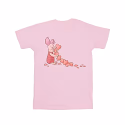 Disney Womens/Ladies Winnie The Pooh Piglet Chain Of Hearts Cotton Boyfriend T-Shirt - S, Baby Pink