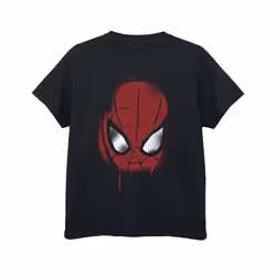 Marvel Boys Spider-Man Face Sketch T-Shirt - 9-11 Years, Black