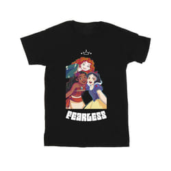 Disney Mens Princess Fearless T-Shirt - XL, Black