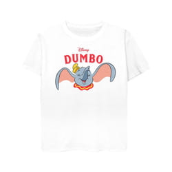 Disney Girls Dumbo Smile Cotton T-Shirt - 7-8 Years, White