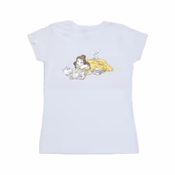 Disney Womens/Ladies Beauty And The Beast Belle Reading Cotton T-Shirt