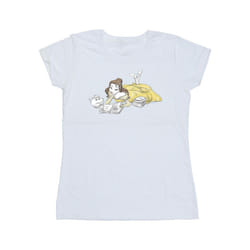 Disney Womens/Ladies Beauty And The Beast Belle Reading Cotton T-Shirt