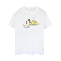 Disney Womens/Ladies Beauty And The Beast Belle Reading Cotton Boyfriend T-Shirt