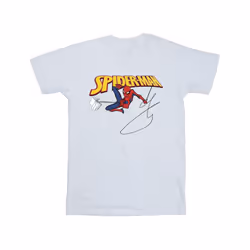 Marvel Mens Spider-Man With A Book T-Shirt - XXL, White