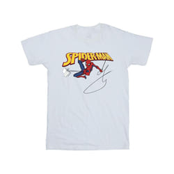 Marvel Mens Spider-Man With A Book T-Shirt - XXL, White