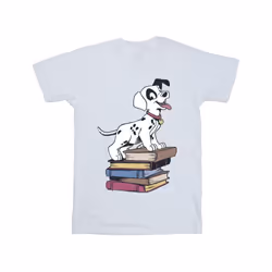 Disney Mens 101 Dalmatians Books T-Shirt - XL, White