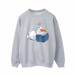 Disney Mens Frozen Olaf Reading Sweatshirt - XXL, Sports Grey