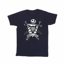 Disney Mens The Nightmare Before Christmas Misfits Love T-Shirt - XXL, Navy Blue
