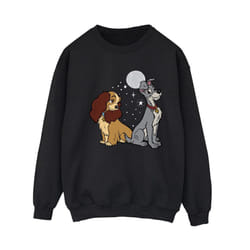 Disney Womens/Ladies Lady And The Tramp Moon Sweatshirt - M, Black