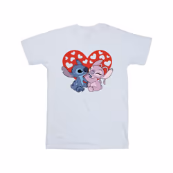 Disney Boys Lilo & Stitch Hearts T-Shirt - 3-4 Years, White
