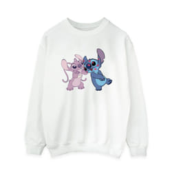 Disney Womens/Ladies Lilo & Stitch Kisses Sweatshirt - M, White