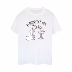 Disney Womens/Ladies The Aristocats Purrfect Pair Cotton Boyfriend T-Shirt
