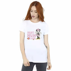 Disney Womens/Ladies Best Mum Ever Cotton Boyfriend T-Shirt - XXL, White