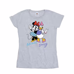 Disney Womens/Ladies Minnie Mouse And Daisy Cotton T-Shirt - S, Sports Grey