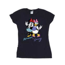 Disney Womens/Ladies Minnie Mouse And Daisy Cotton T-Shirt - S, Navy Blue