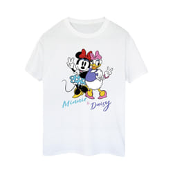Disney Womens/Ladies Minnie Mouse And Daisy Cotton Boyfriend T-Shirt - XXL, White