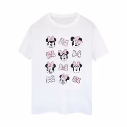 Disney Womens/Ladies Minnie Mouse Multiple Cotton Boyfriend T-Shirt - M, White