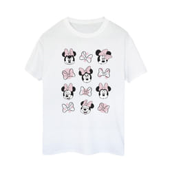 Disney Womens/Ladies Minnie Mouse Multiple Cotton Boyfriend T-Shirt - M, White