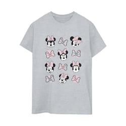 Disney Womens/Ladies Minnie Mouse Multiple Cotton Boyfriend T-Shirt - S, Sports Grey