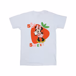 Disney Mens Minnie Mouse So Sweet Strawberry T-Shirt - XXL, White