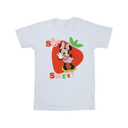 Disney Mens Minnie Mouse So Sweet Strawberry T-Shirt - XXL, White