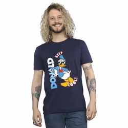 Disney Mens Donald Duck Cool T-Shirt - S, Navy Blue