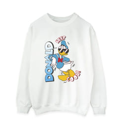 Disney Mens Donald Duck Cool Sweatshirt - XXL, White
