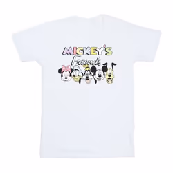 Disney Mens Mickey Mouse And Friends Faces T-Shirt - L, White
