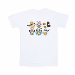 Disney Mens Mickey Mouse And Friends Faces T-Shirt - XL, White