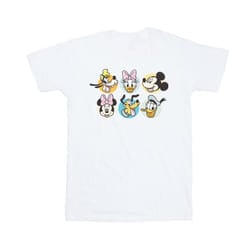 Disney Mens Mickey Mouse And Friends Faces T-Shirt - XXL, White