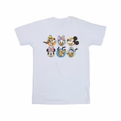 Disney Girls Mickey Mouse And Friends Faces Cotton T-Shirt - 3-4 Years, White