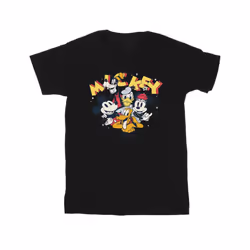Disney Mens Mickey Mouse Group T-Shirt - XL, Black