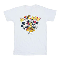 Disney Mens Mickey Mouse Group T-Shirt - S, White