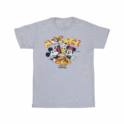 Disney Mens Mickey Mouse Group T-Shirt - 4XL, Sports Grey