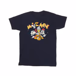 Disney Mens Mickey Mouse Group T-Shirt - S, Navy Blue