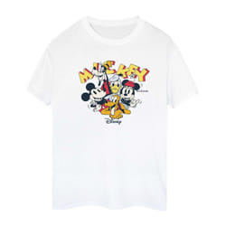 Disney Womens/Ladies Mickey Mouse Group Cotton Boyfriend T-Shirt - S, White