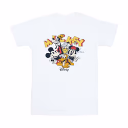 Disney Girls Mickey Mouse Group Cotton T-Shirt - 3-4 Years, White