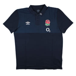 2023-2024 England Rugby CVC Polo (Navy Blazer/Dress Blue) - L