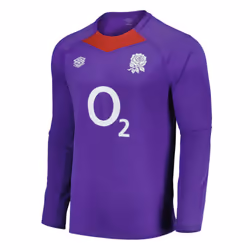 2024-2025 England Rugby Relaxed LS Training Jersey O2 (Violet) - XXL