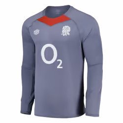 2024-2025 England Rugby LS Relaxed Training Jersey O2 (Grey) - S