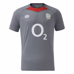 2024-2025 England Rugby Relaxed Training Jersey O2 (Grey) - Kids - LB